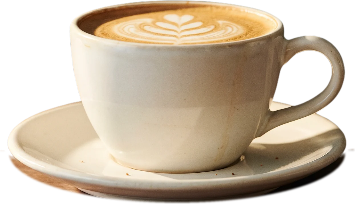 Cappuccino s latte art na podšálku (ilustrační foto)